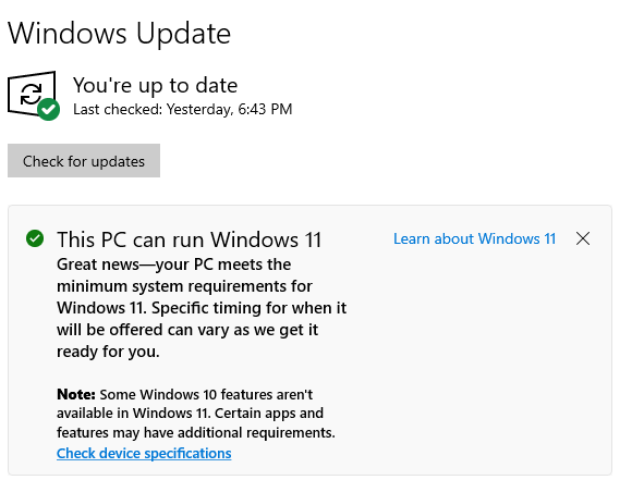 Windows 11 Update Info - 4KCC